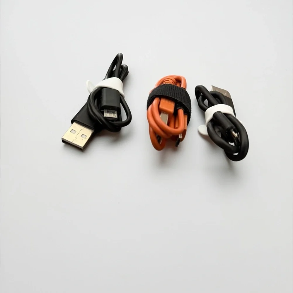 Bundle of Three USB android, kindle, etc. Charging Cables in Black and Orange